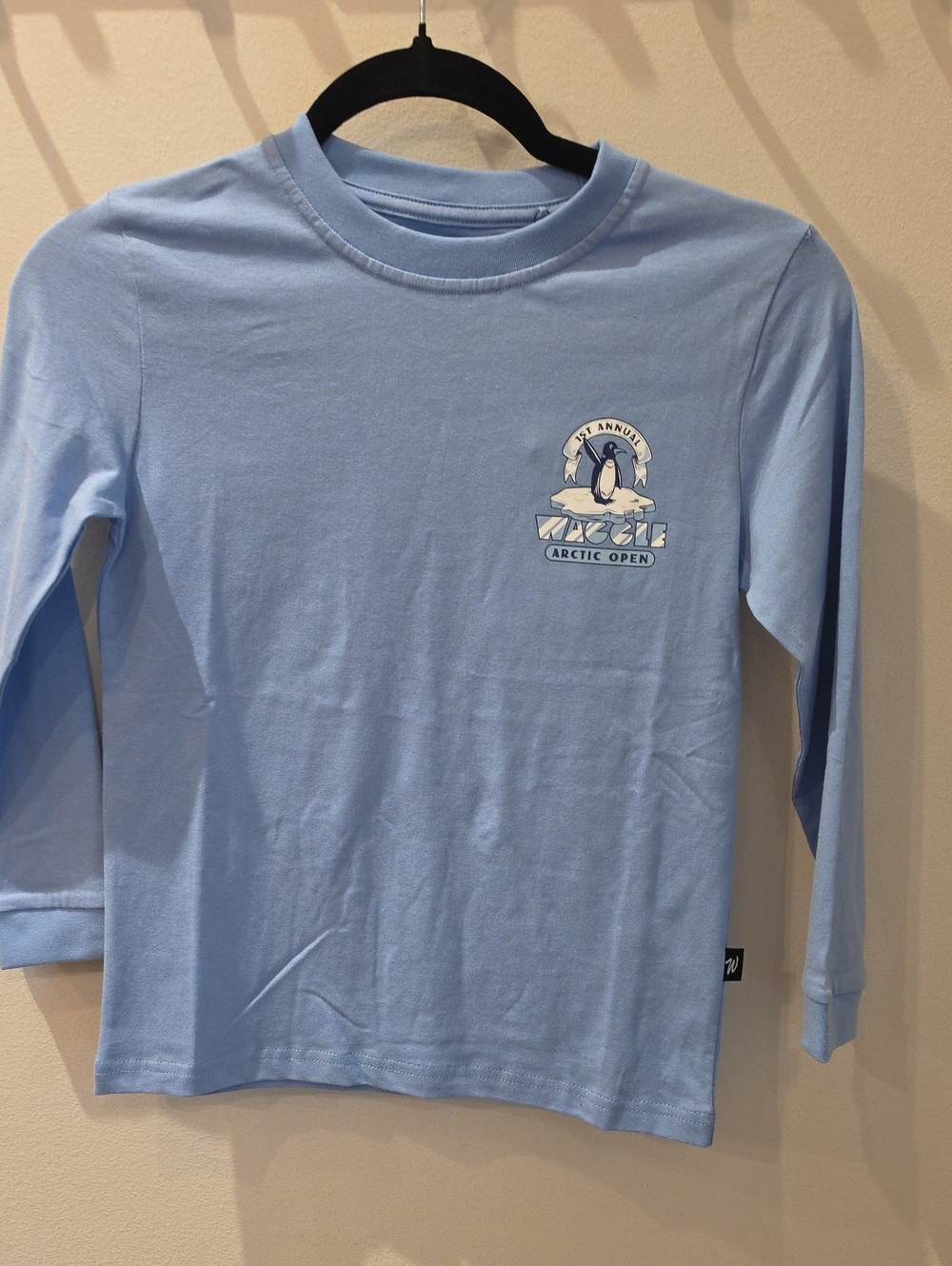 Light Blue Kids' Long Sleeve Graphic Tee - Arctic Open
